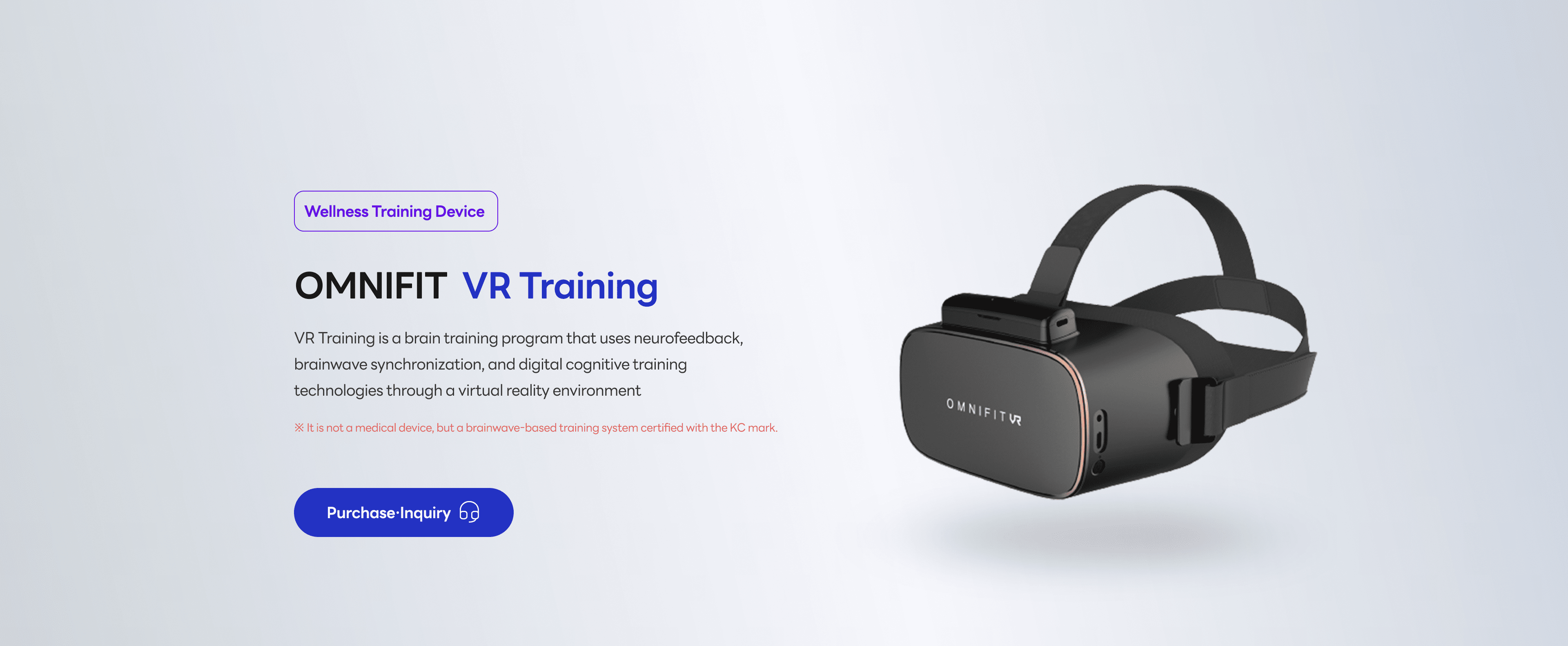 OMNIFIT VR Training — VR 기반 두뇌훈련 및 정신건강 관리 솔루션
