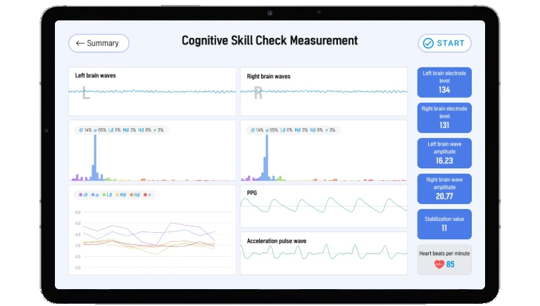 Cognitive Skill Check measurement screen